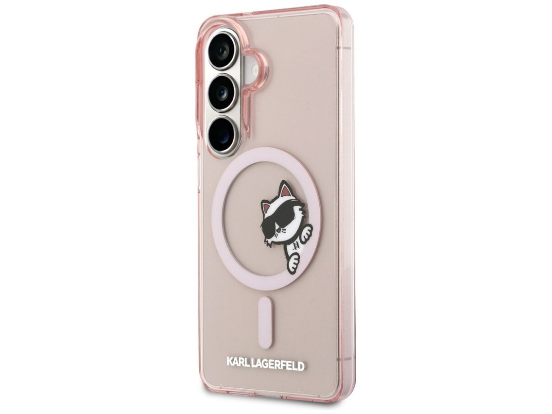 Karl Lagerfeld IML Peekaboo Choupette MagSafe Case for Samsung Galaxy S26 - Pink