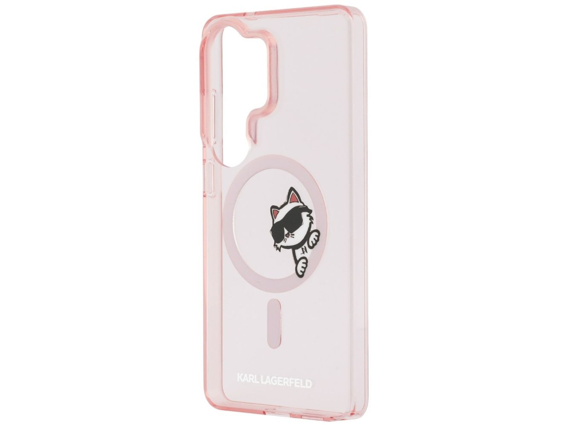 Capa Karl Lagerfeld IML Peekaboo Choupette MagSafe para Samsung Galaxy S26 Ultra - Rosa