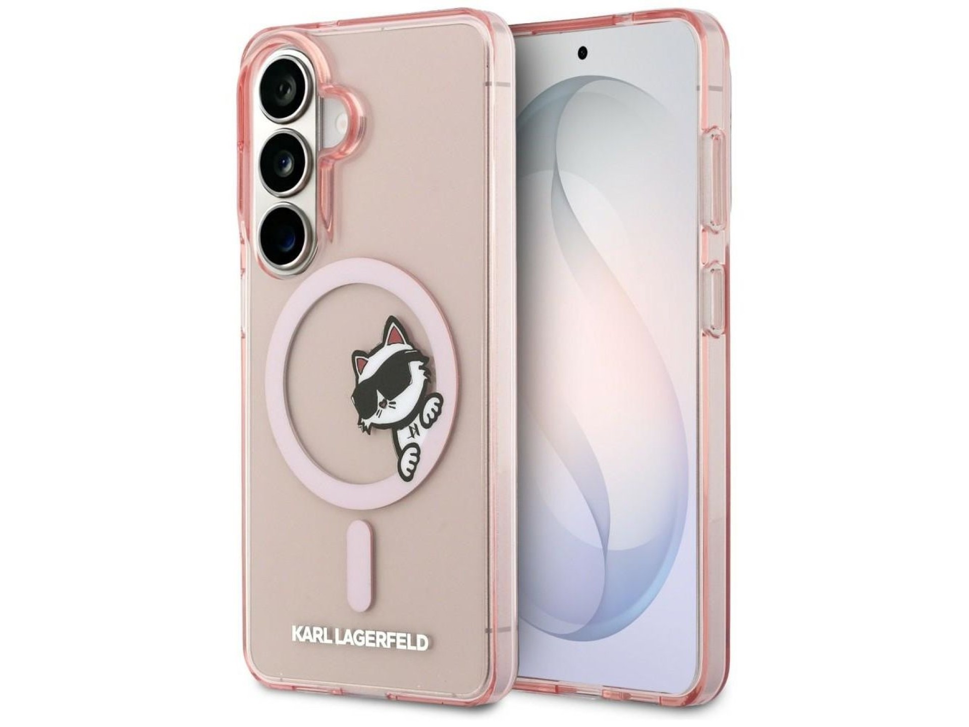 Karl Lagerfeld IML Peekaboo Choupette MagSafe Case for Samsung Galaxy S26 - Pink