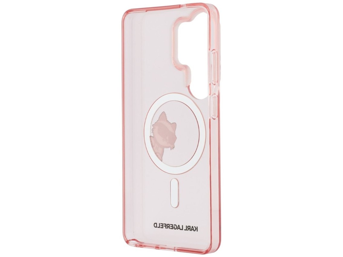 Capa Karl Lagerfeld IML Peekaboo Choupette MagSafe para Samsung Galaxy S26 Ultra - Rosa