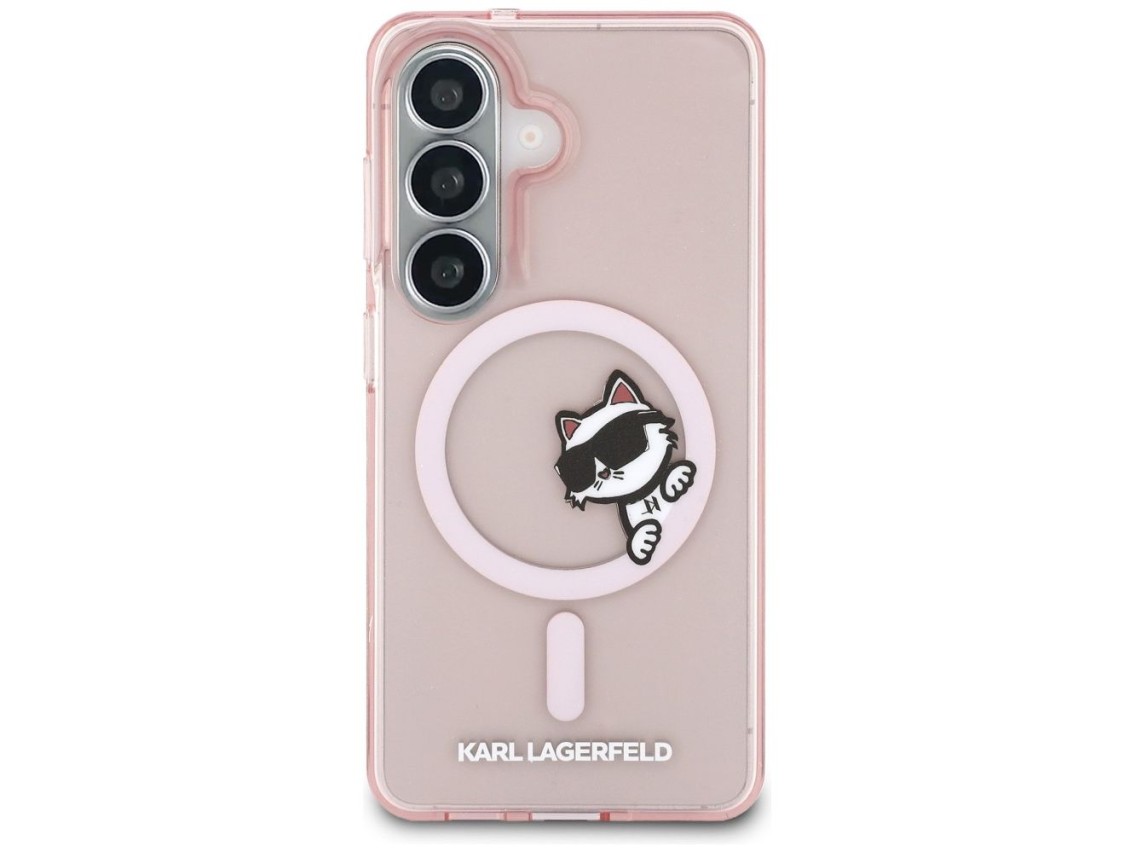 Karl Lagerfeld IML Peekaboo Choupette MagSafe Case for Samsung Galaxy S26 - Pink