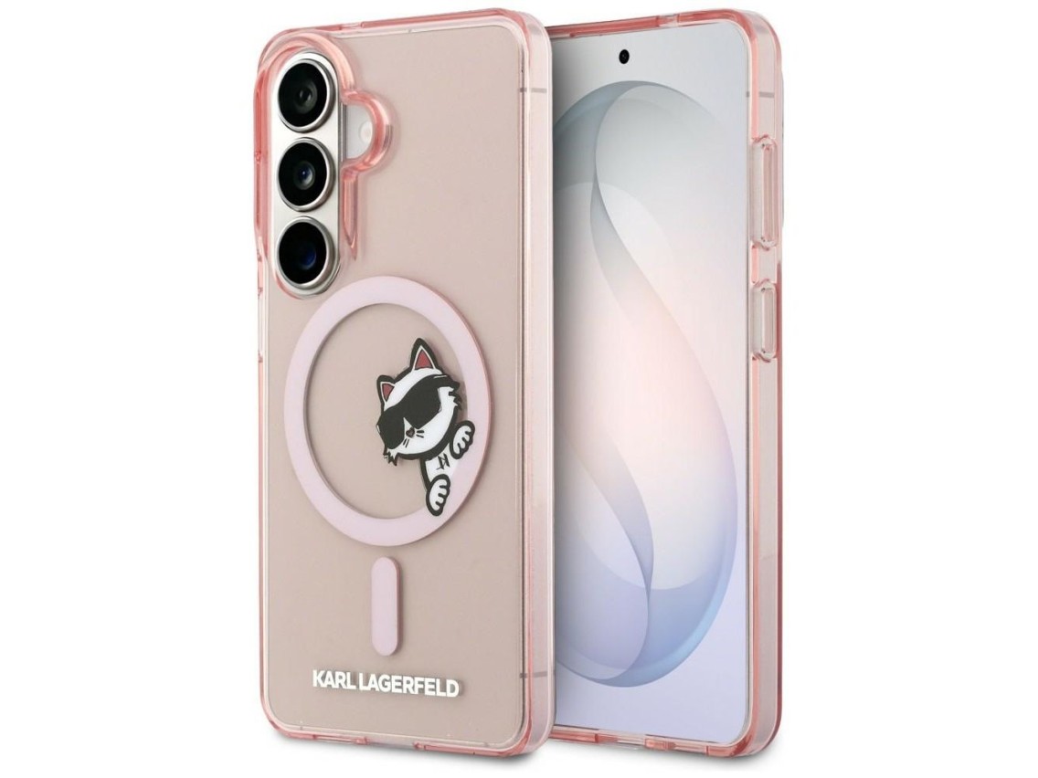 Karl Lagerfeld IML Peekaboo Choupette MagSafe Case for Samsung Galaxy S26 - Pink