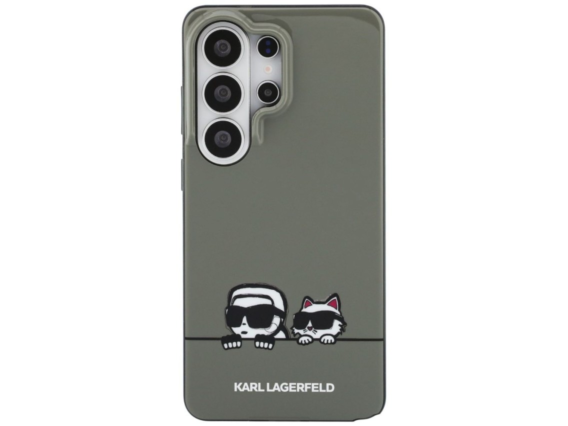 Capa Karl Lagerfeld IML Peekaboo Karl&Choupette MagSafe para Samsung Galaxy S26 Ultra - Preta
