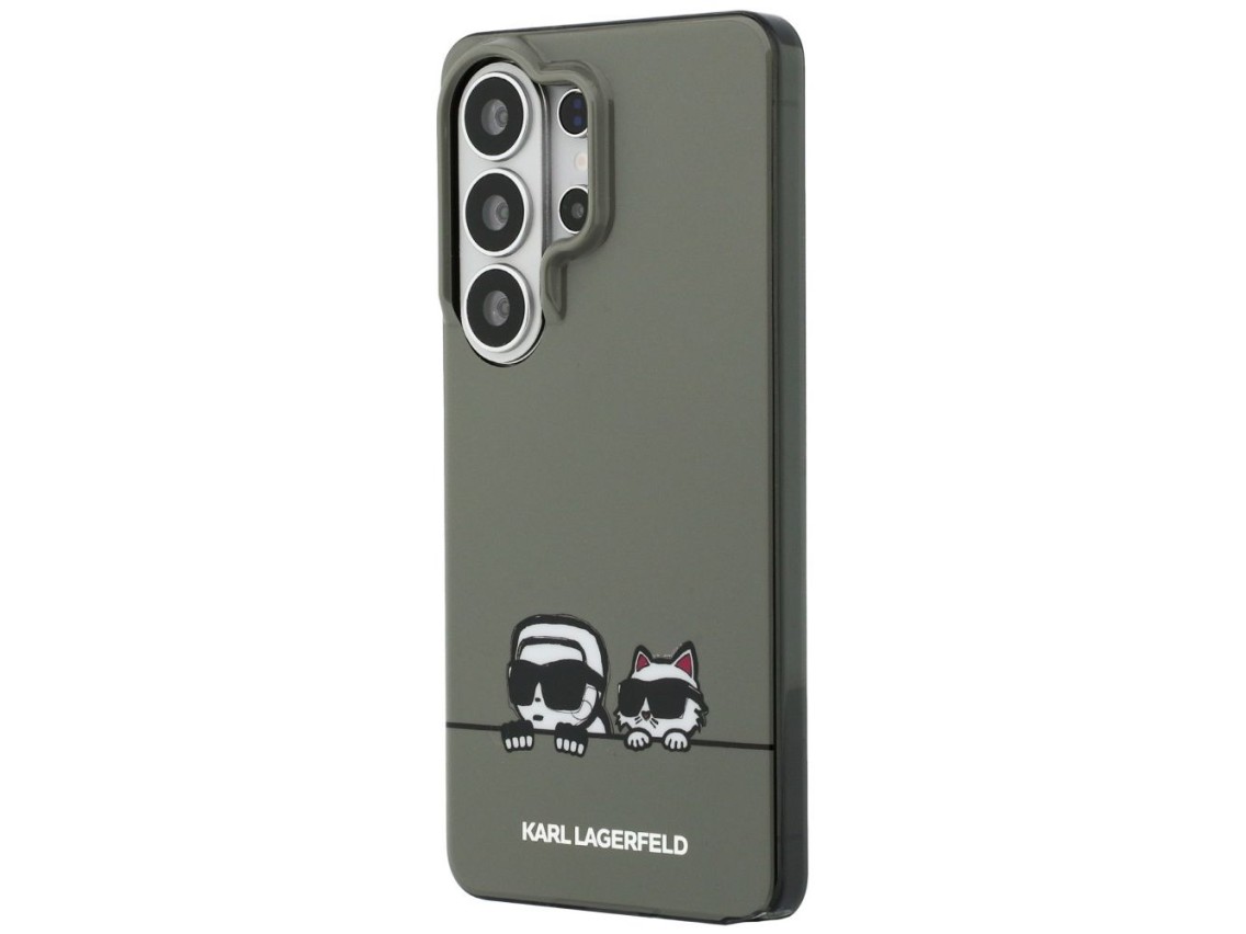 Capa Karl Lagerfeld IML Peekaboo Karl&Choupette MagSafe para Samsung Galaxy S26 Ultra - Preta