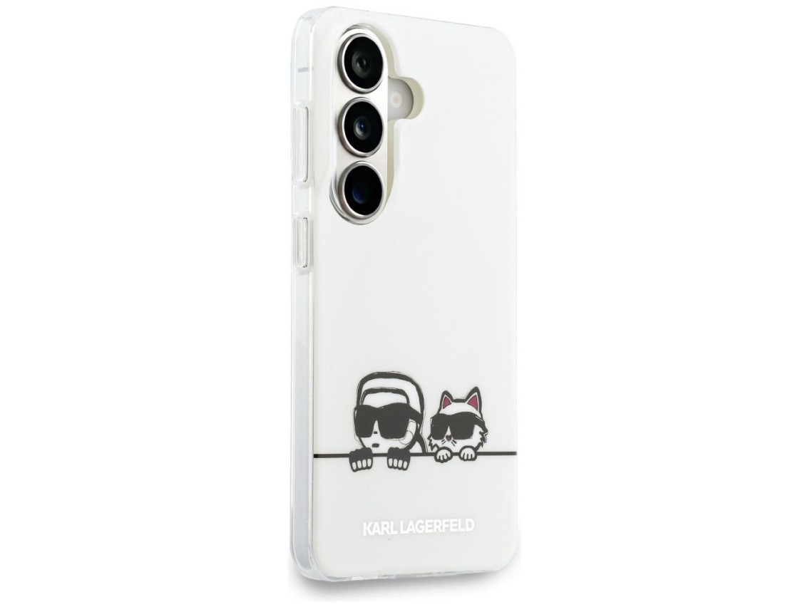 Karl Lagerfeld IML Peekaboo Karl&Choupette MagSafe Case for Samsung Galaxy S26 Plus - Transparent
