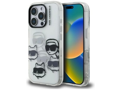 Karl Lagerfeld IML Multi K&C Head Pattern Case for iPhone 16 Pro - Clear Karl Lagerfeld IML Multi K&C Head Pattern Case for iPhone 16 Pro - Clear