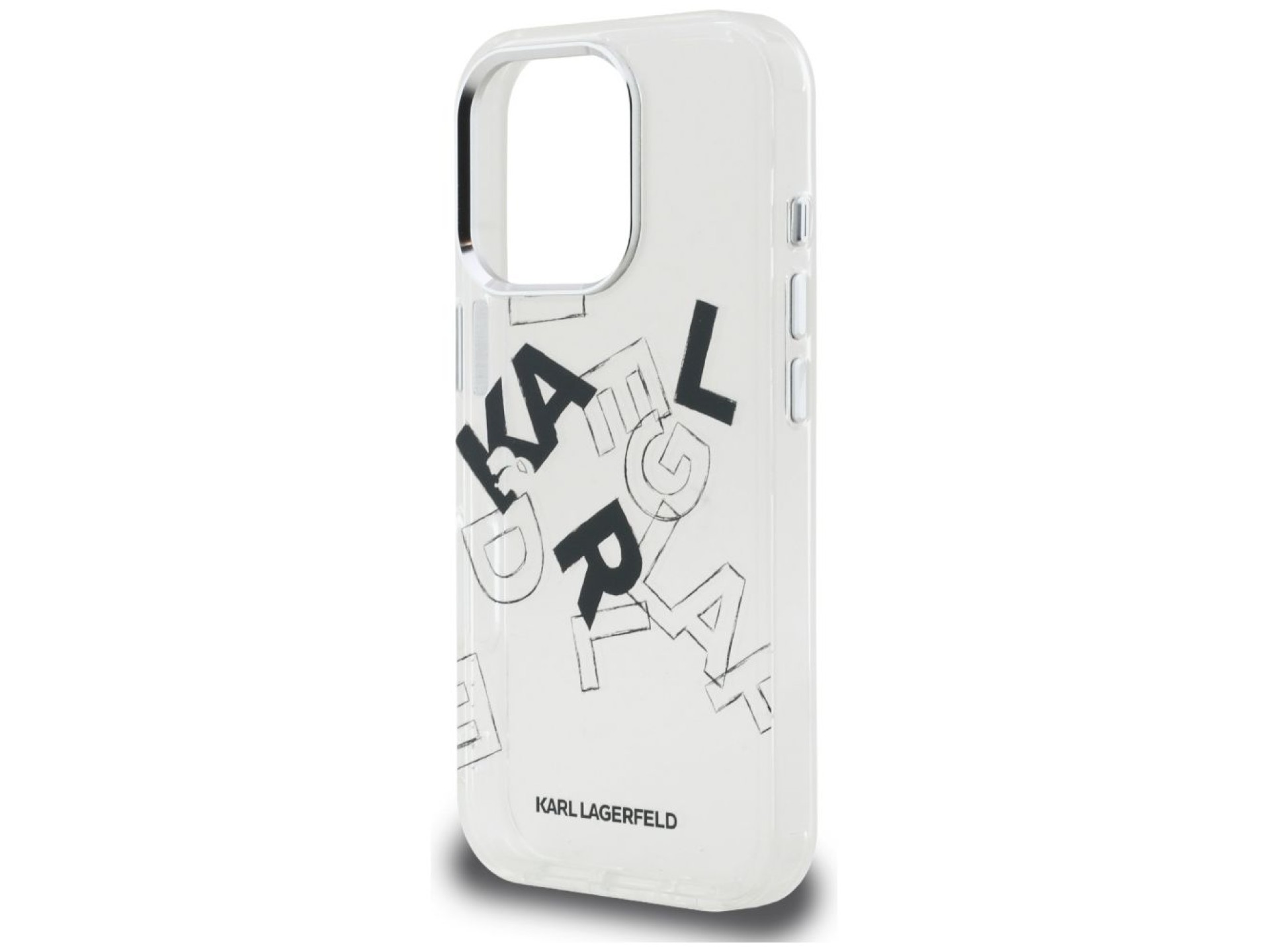 Capa transparente com desenho gráfico de Karl Lagerfeld IML para iPhone 16 Pro