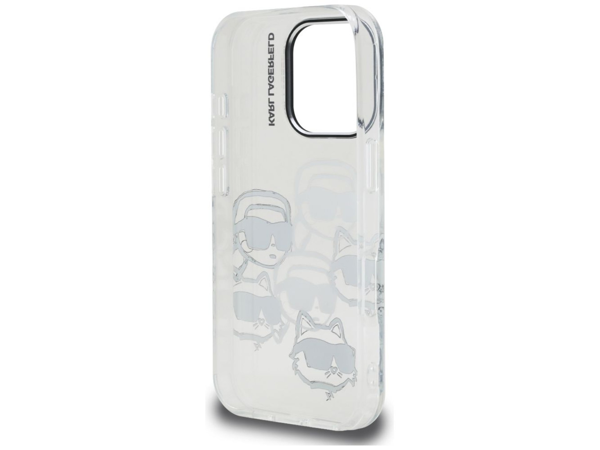 Karl Lagerfeld IML Multi K&C Head Pattern Case for iPhone 16 Pro - Clear