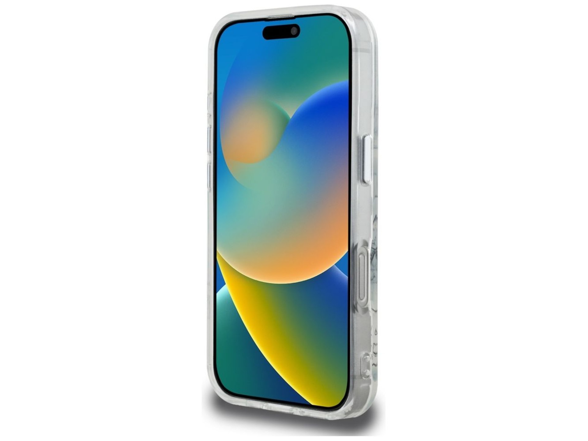 Capa transparente com desenho gráfico de Karl Lagerfeld IML para iPhone 16 Pro