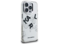 Capa transparente com desenho gr�fico de Karl Lagerfeld IML para iPhone 16 Pro