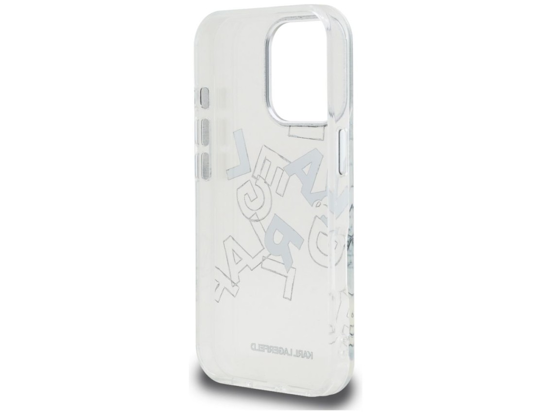 Funda Karl Lagerfeld IML con diseño gráfico para iPhone 16 Pro Max - Transparente