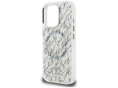 Capa MagSafe Karl Lagerfeld IML com estampa Karl Script para iPhone 16 Pro - Branca Capa MagSafe Karl Lagerfeld IML com estampa Karl Script para iPhone 16 Pro - Branca