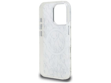 Capa MagSafe Karl Lagerfeld IML com estampa Karl Script para iPhone 16 Pro - Branca Capa MagSafe Karl Lagerfeld IML com estampa Karl Script para iPhone 16 Pro - Branca