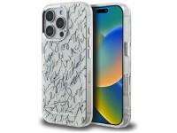 Karl Lagerfeld IML Karl Script Pattern MagSafe Case for iPhone 16 Pro Max - White