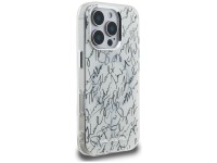 Karl Lagerfeld IML Karl Script Pattern MagSafe Case for iPhone 16 Pro Max - White
