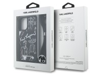 Karl Lagerfeld Crossbody Grained Pattern & Logo Case for iPhone 16 - Black Karl Lagerfeld Crossbody Grained Pattern & Logo Case for iPhone 16 - Black