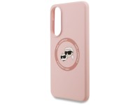 Karl Lagerfeld Silicone Nauble Heads And Circle MagSafe Case for Samsung Galaxy S25 Edge - Pink Karl Lagerfeld Silicone Nauble Heads And Circle MagSafe Case for Samsung Galaxy S25 Edge - Pink