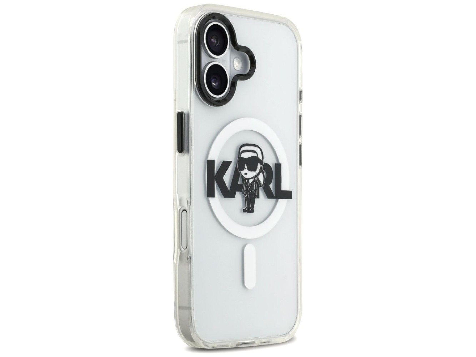 Karl Lagerfeld IML Karl Sketch Logo MagSafe Case for iPhone 17 - Transparent