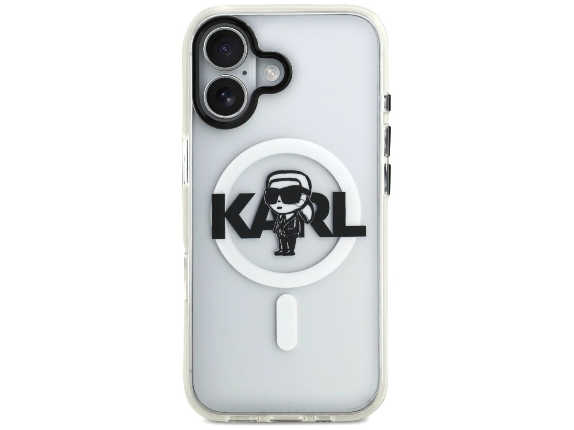 Karl Lagerfeld IML Karl Sketch Logo MagSafe Case for iPhone 17 - Transparent