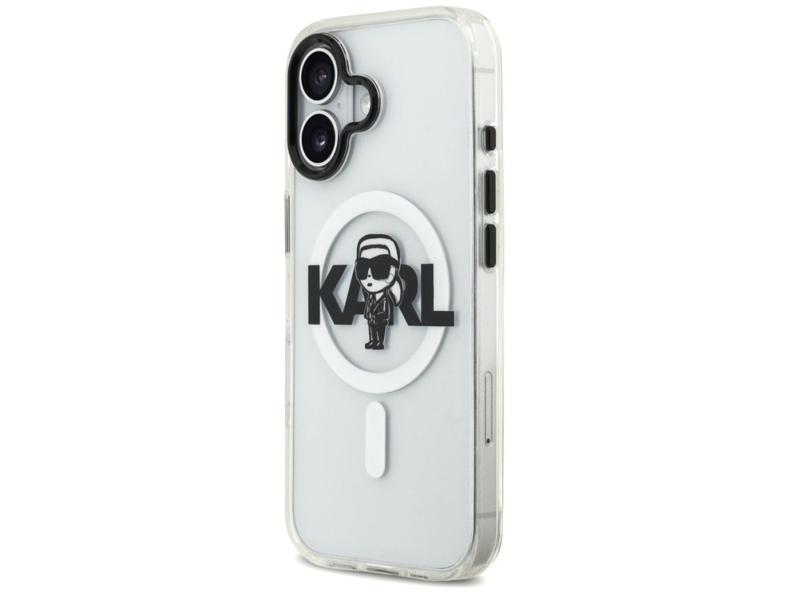 Karl Lagerfeld IML Karl Sketch Logo MagSafe Case for iPhone 17 - Transparent