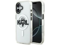Funda Karl Lagerfeld IML Karl Sketch Logo MagSafe para iPhone 17 - Transparente