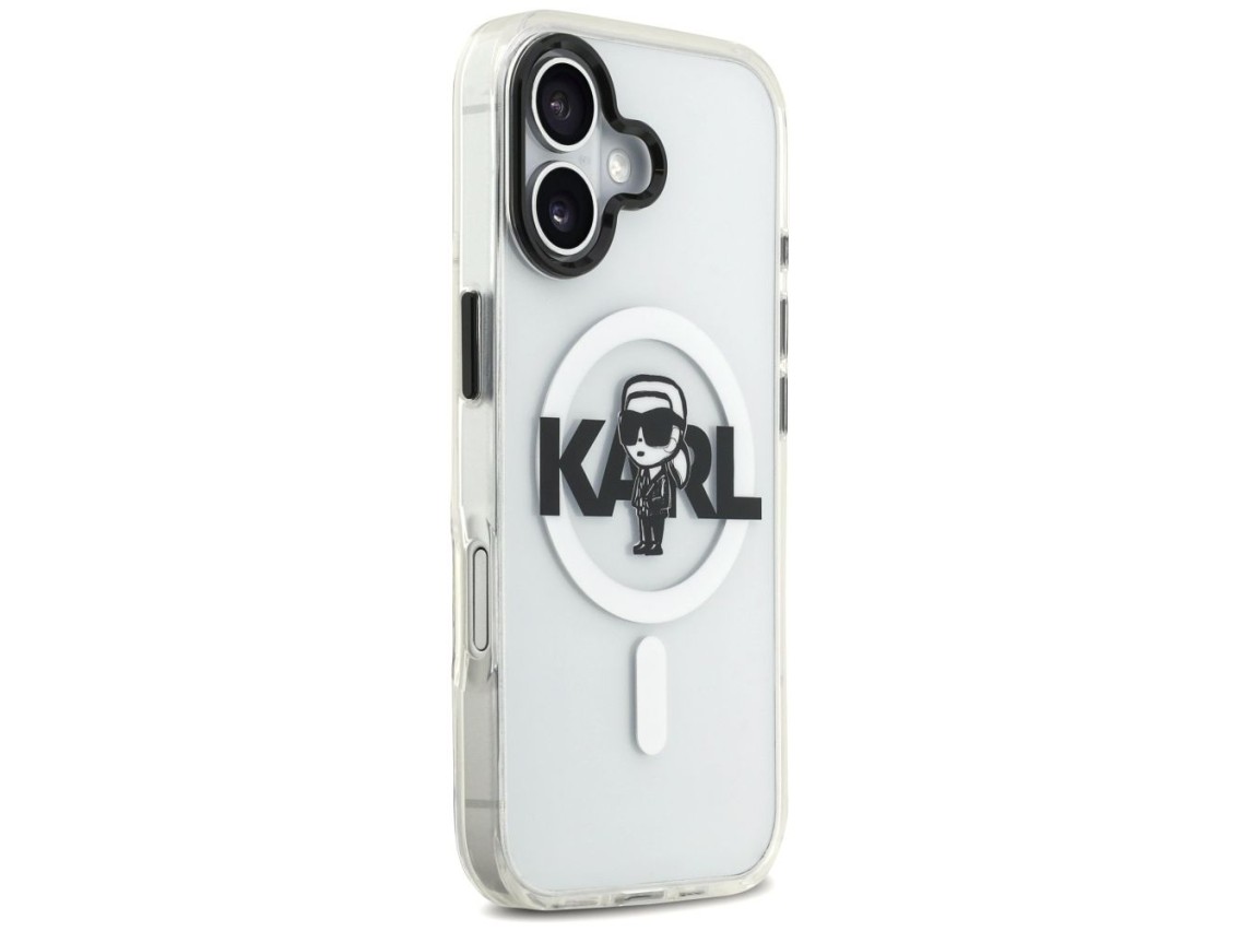 Karl Lagerfeld IML Karl Sketch Logo MagSafe Case for iPhone 17 - Transparent