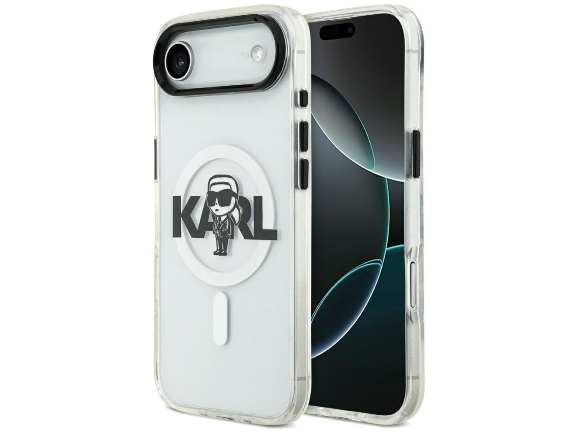 Karl Lagerfeld IML Karl Sketch Logo MagSafe Case for iPhone 17 Air - Transparent