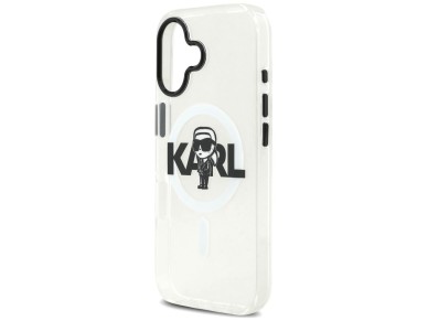 Funda Karl Lagerfeld IML Karl Sketch Logo MagSafe para iPhone 17 - Transparente