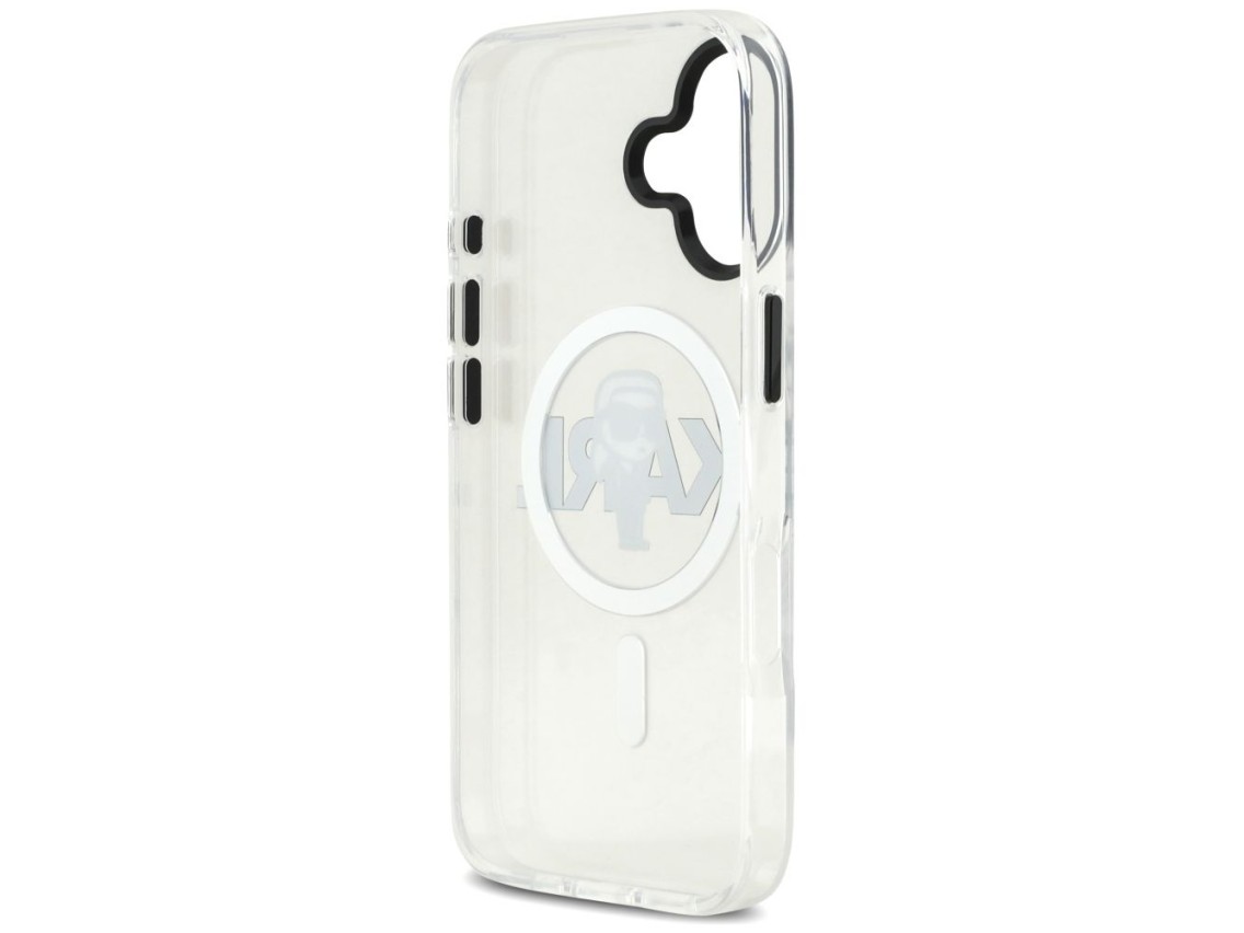 Karl Lagerfeld IML Karl Sketch Logo MagSafe Case for iPhone 17 - Transparent