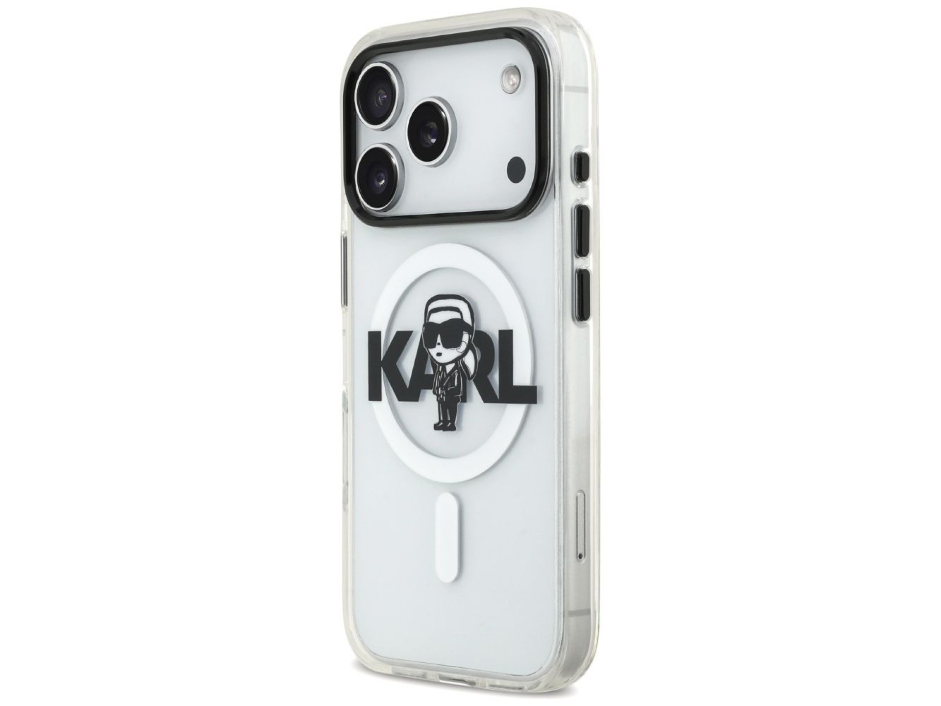 Capa MagSafe Karl Lagerfeld IML Karl Sketch Logo para iPhone 17 Pro - Transparente