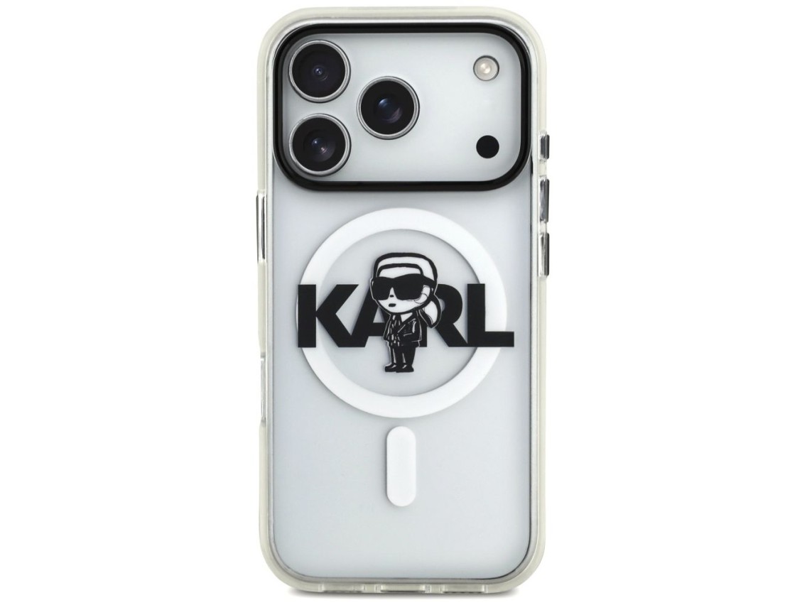 Capa MagSafe Karl Lagerfeld IML Karl Sketch Logo para iPhone 17 Pro - Transparente