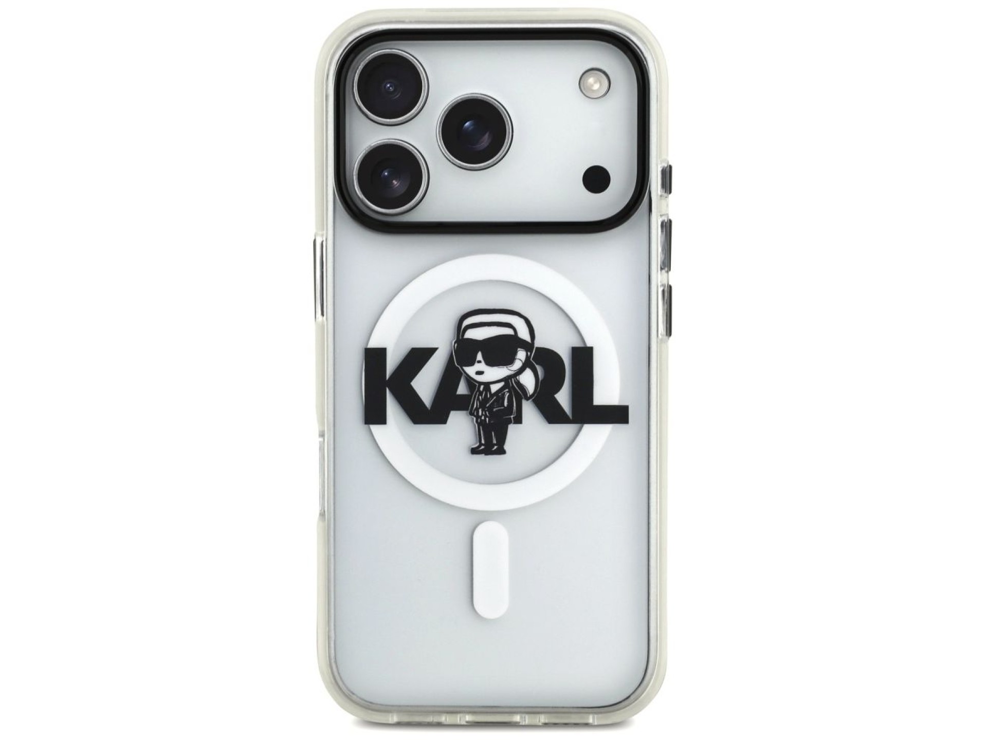 Capa MagSafe Karl Lagerfeld IML Karl Sketch Logo para iPhone 17 Pro - Transparente