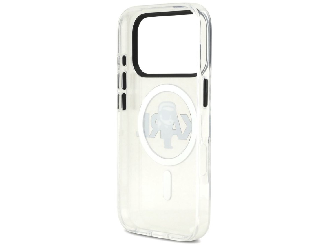 Capa MagSafe Karl Lagerfeld IML Karl Sketch Logo para iPhone 17 Pro - Transparente