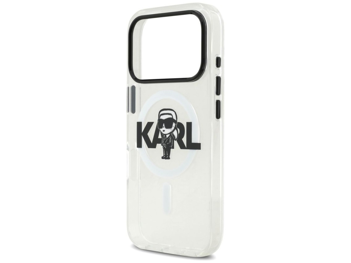 Capa MagSafe Karl Lagerfeld IML Karl Sketch Logo para iPhone 17 Pro - Transparente