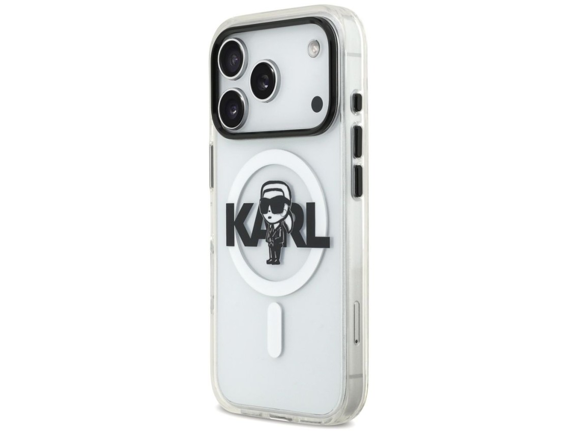 Capa MagSafe Karl Lagerfeld IML Karl Sketch Logo para iPhone 17 Pro - Transparente
