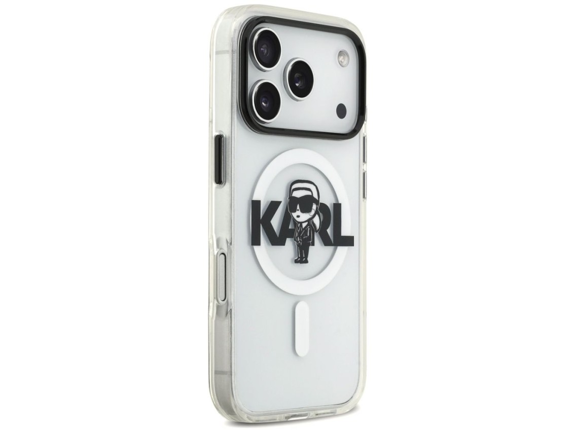 Capa MagSafe Karl Lagerfeld IML Karl Sketch Logo para iPhone 17 Pro - Transparente