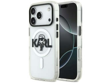 Karl Lagerfeld IML Karl Sketch Logo MagSafe Case for iPhone 17 Pro - Transparent Karl Lagerfeld IML Karl Sketch Logo MagSafe Case for iPhone 17 Pro - Transparent