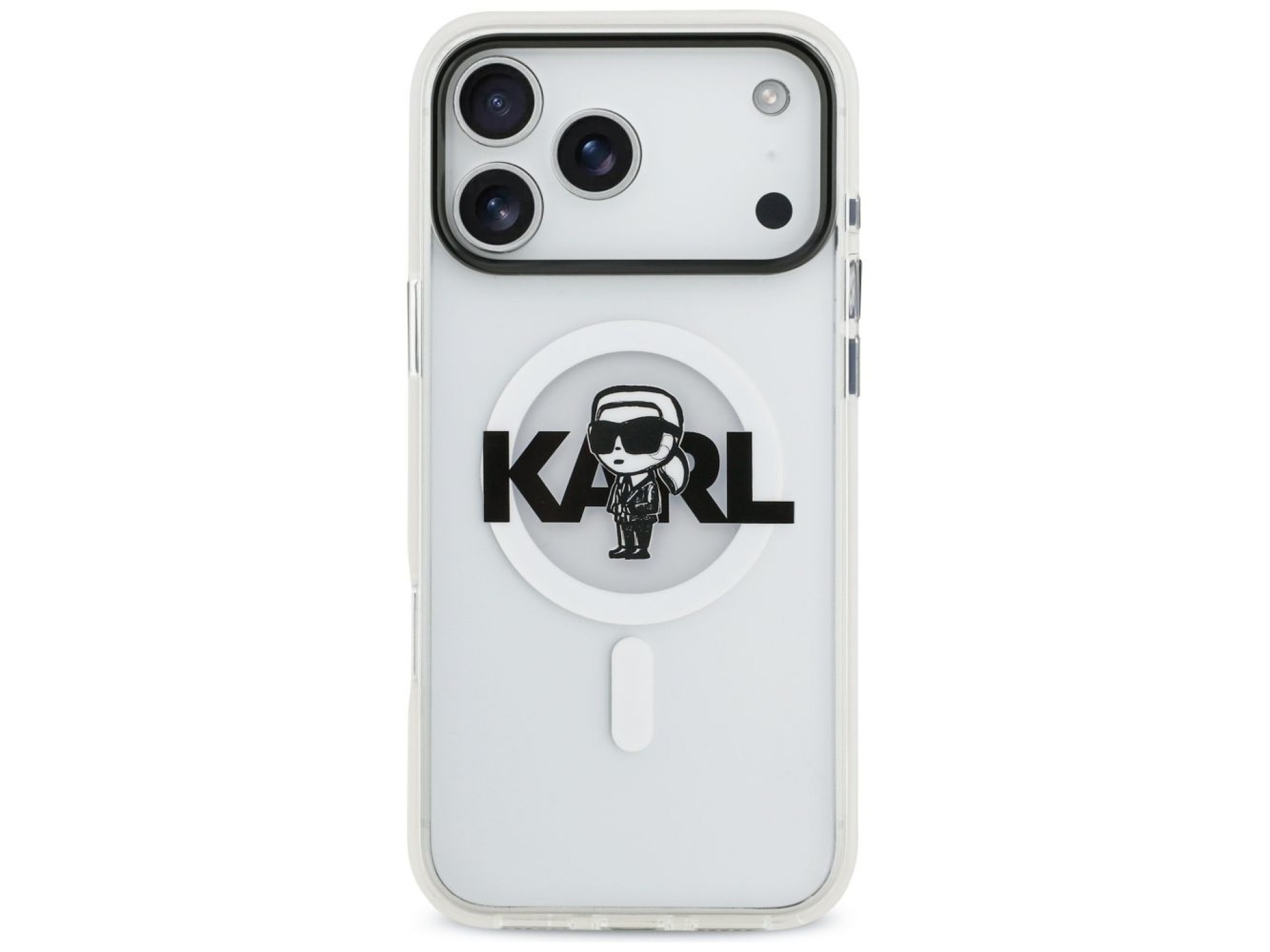 Capa MagSafe Karl Lagerfeld IML Karl Sketch Logo para iPhone 17 Pro Max - Transparente
