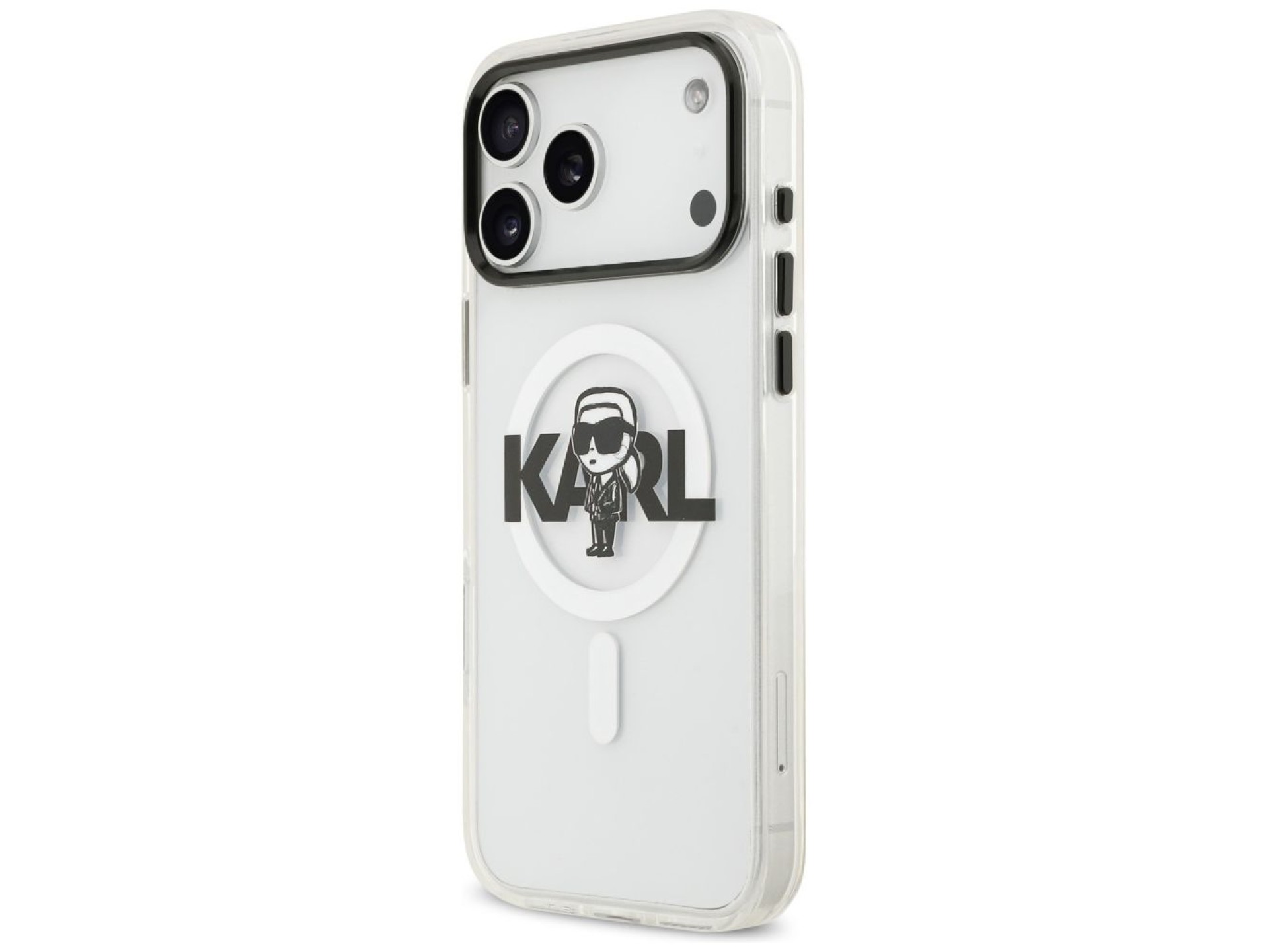 Capa MagSafe Karl Lagerfeld IML Karl Sketch Logo para iPhone 17 Pro Max - Transparente