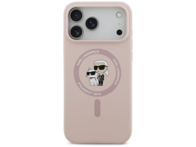 Karl Lagerfeld Silicone Karl&Choupette Ring MagSafe Case for iPhone 17 Pro Max - Pink Karl Lagerfeld Silicone Karl&Choupette Ring MagSafe Case for iPhone 17 Pro Max - Pink