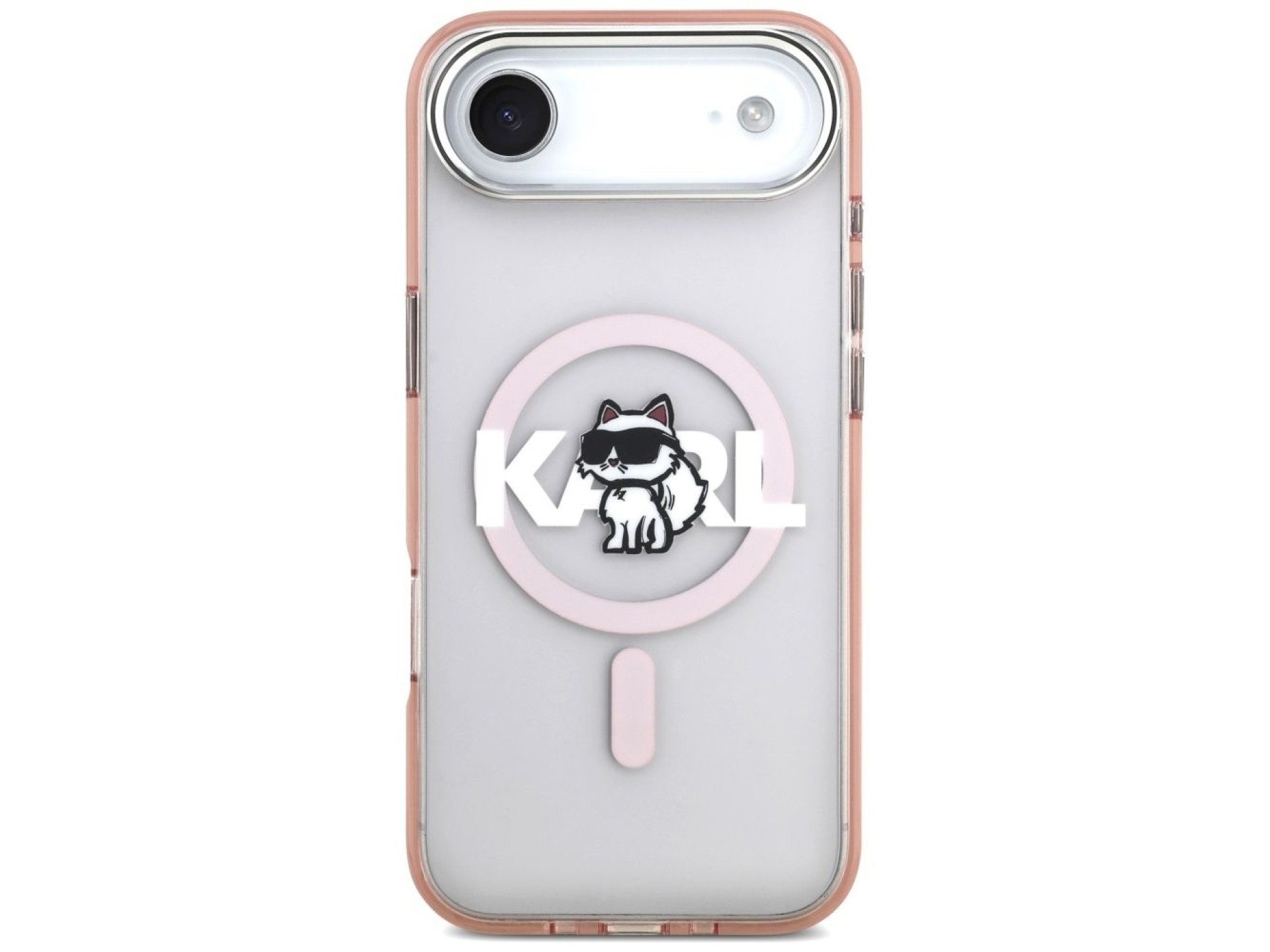 Capa MagSafe Karl Lagerfeld IML Choupette Sketch Logo para iPhone 17 Air - Rosa