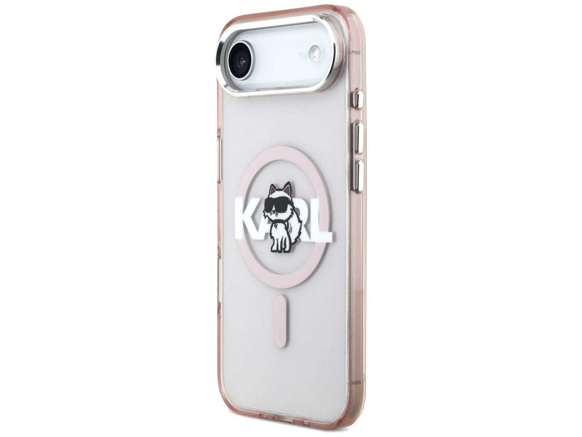 Capa MagSafe Karl Lagerfeld IML Choupette Sketch Logo para iPhone 17 Air - Rosa