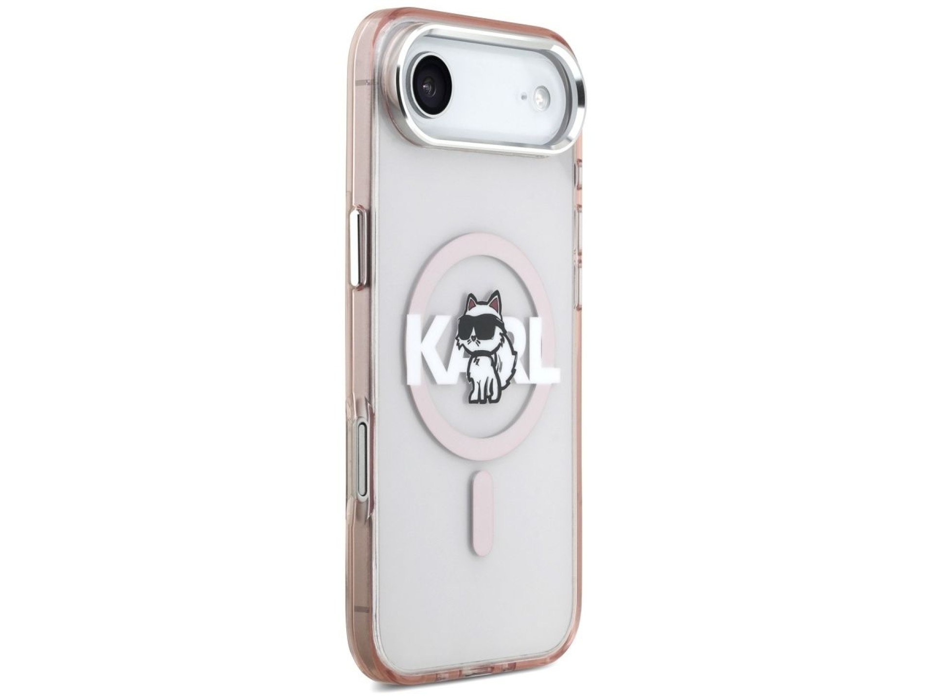 Capa MagSafe Karl Lagerfeld IML Choupette Sketch Logo para iPhone 17 Air - Rosa