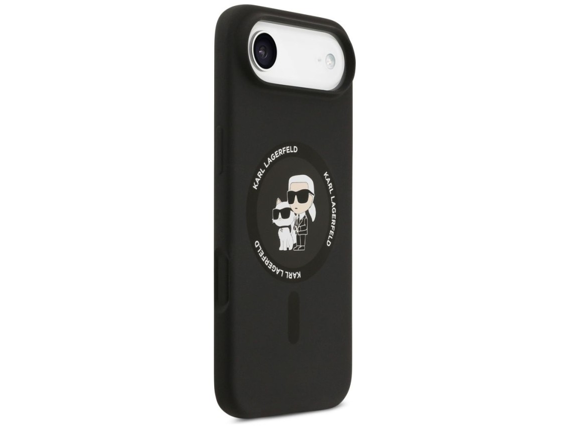 Funda de silicona Karl&Choupette Ring MagSafe de Karl Lagerfeld para iPhone 17 Air - Negra