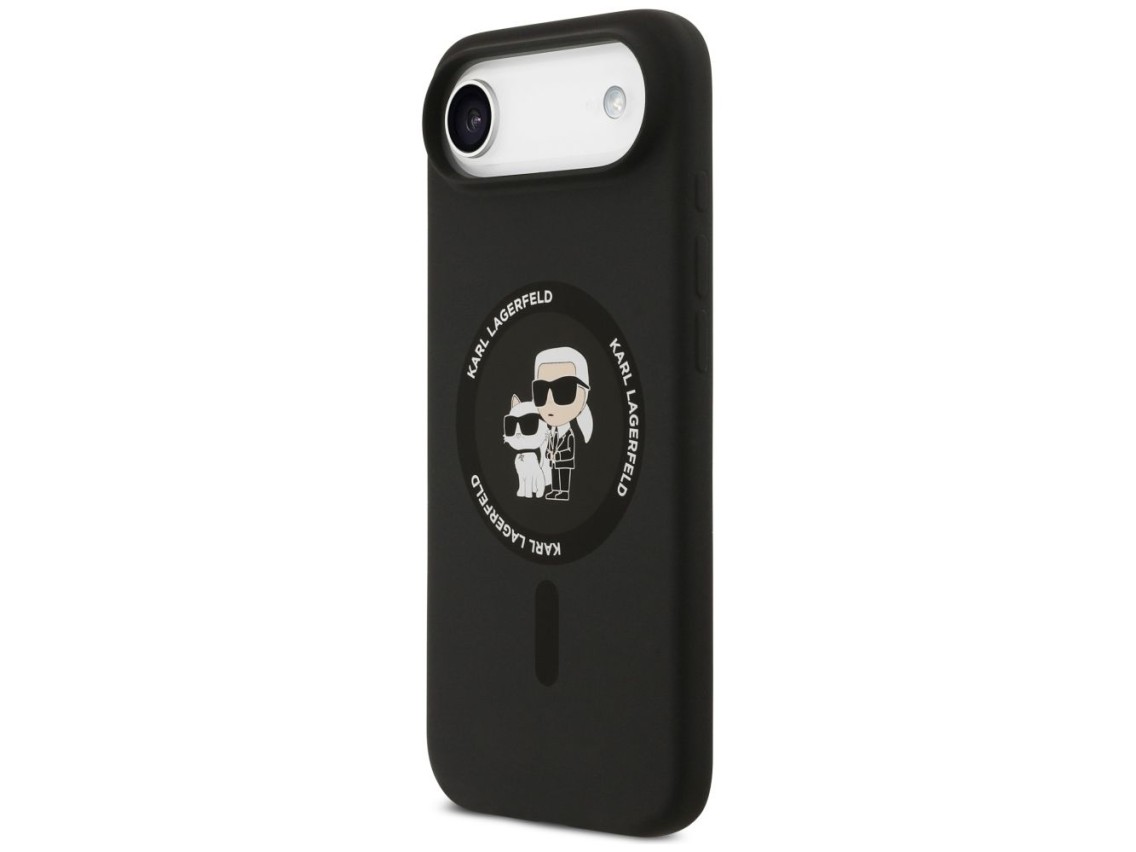 Funda de silicona Karl&Choupette Ring MagSafe de Karl Lagerfeld para iPhone 17 Air - Negra