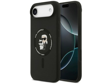 Karl Lagerfeld Silicone Karl&Choupette Ring MagSafe Case for iPhone 17 Air - Black Karl Lagerfeld Silicone Karl&Choupette Ring MagSafe Case for iPhone 17 Air - Black