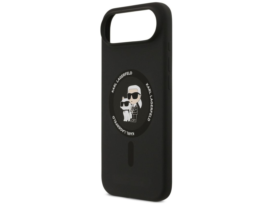 Funda de silicona Karl&Choupette Ring MagSafe de Karl Lagerfeld para iPhone 17 Air - Negra