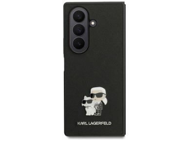 Karl Lagerfeld Saffiano Karl&Choupette Pin Case for Samsung Galaxy Z Fold7 - Black Karl Lagerfeld Saffiano Karl&Choupette Pin Case for Samsung Galaxy Z Fold7 - Black
