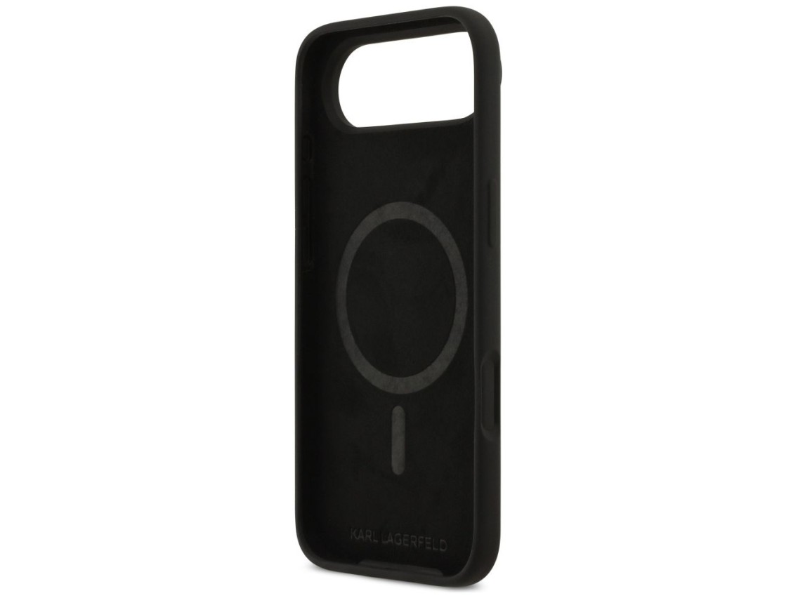Funda de silicona Karl&Choupette Ring MagSafe de Karl Lagerfeld para iPhone 17 Air - Negra