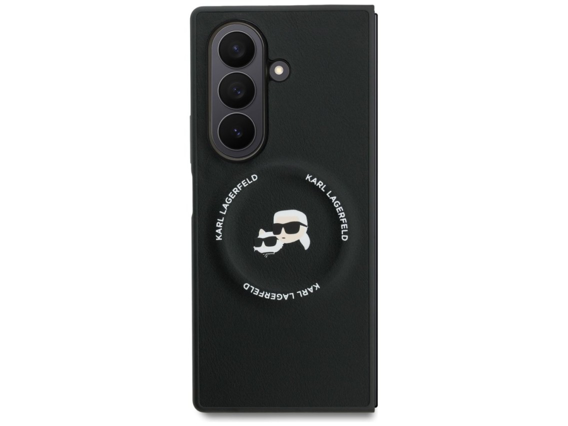 Karl Lagerfeld Karl&Choupette Logo MagSafe Case for Samsung Galaxy Z Fold7 - Black